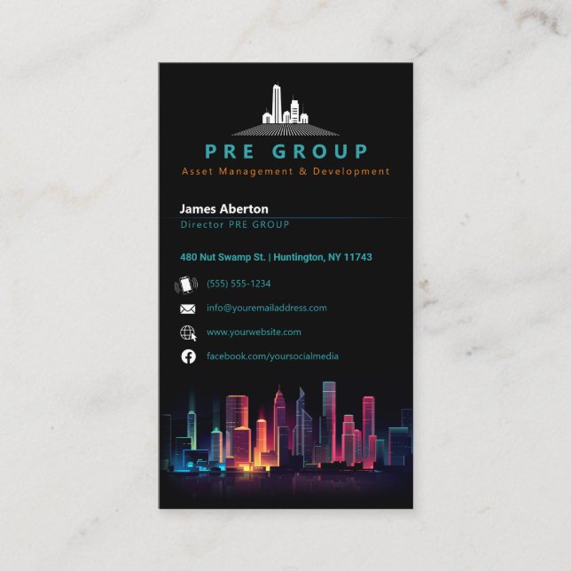 Property development and Investments Company Business Card (Front)