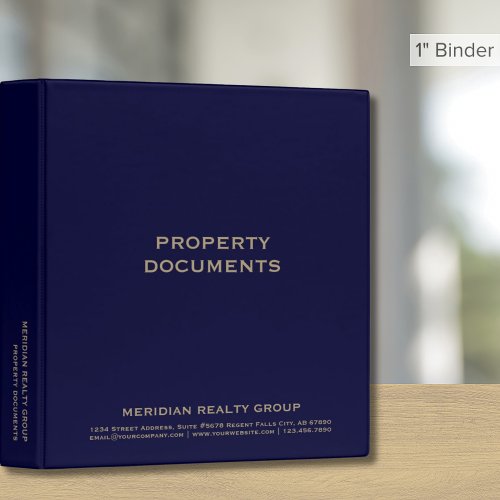 Property Documents Portfolio 3 Ring Binder