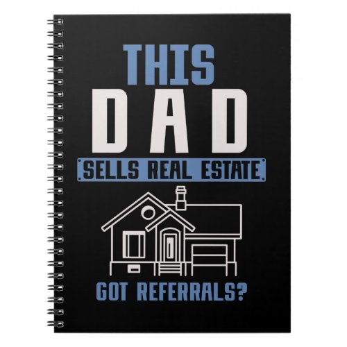 Property Father Best Real Estate Agent Dad Notebook