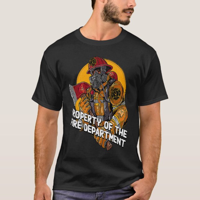 Property Fire Department Firefighter Professional  T-Shirt (Front)