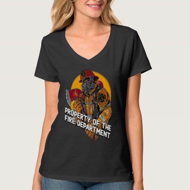 Property Fire Department Firefighter Professional  T-Shirt (Front)