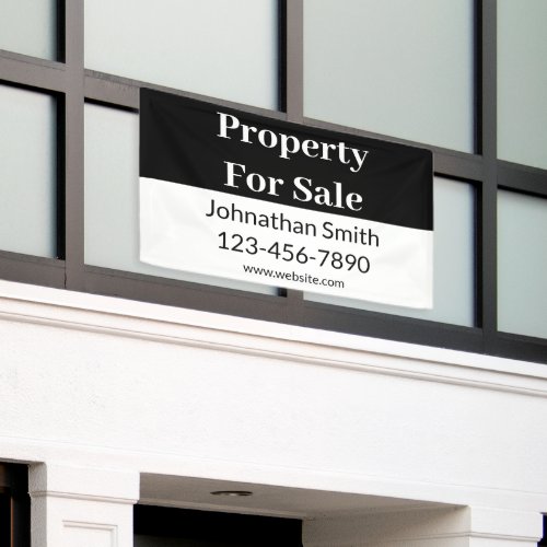 Property For Sale Black White Business Real Estate Banner