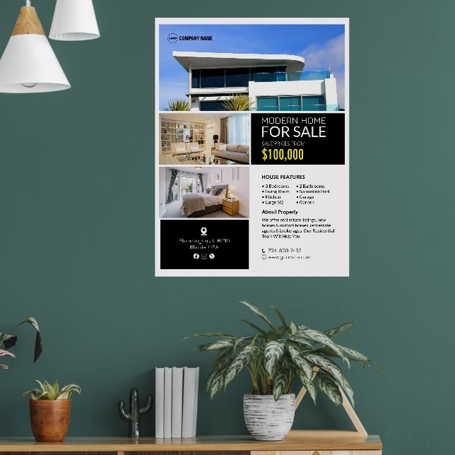 Property For Sale Custom Poster (Living Room 1)