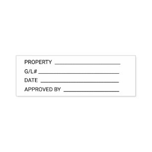 Property General Ledger Sign Date Approval Self-inking Stamp