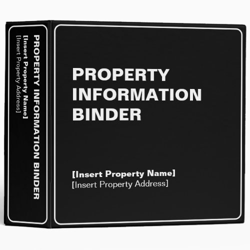 Property Information Binder _ Black  White 2