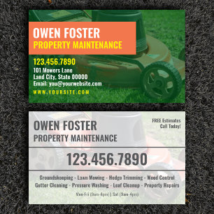 Property Maintenance Contractor Contact Card