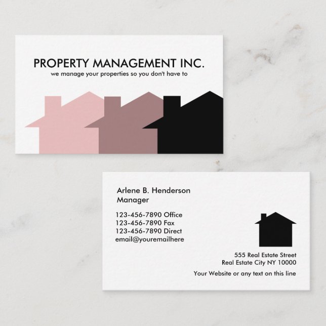 Property Management Business Cards (Front/Back)