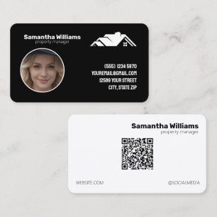 Property Management Custom QR or Logo Business Card