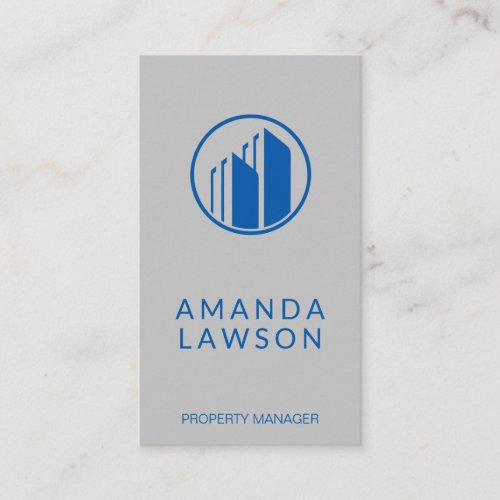 Property Management  Real Estate Building Icon Appointment Card