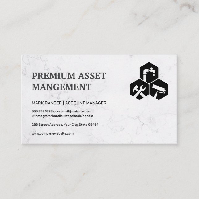 Property Manager | Finance | Icons Services Appointment Card (Front)