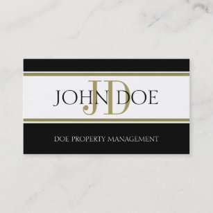 Commercial Property Manager Business Cards Zazzle Property Manager Gold Stripe W Business Card