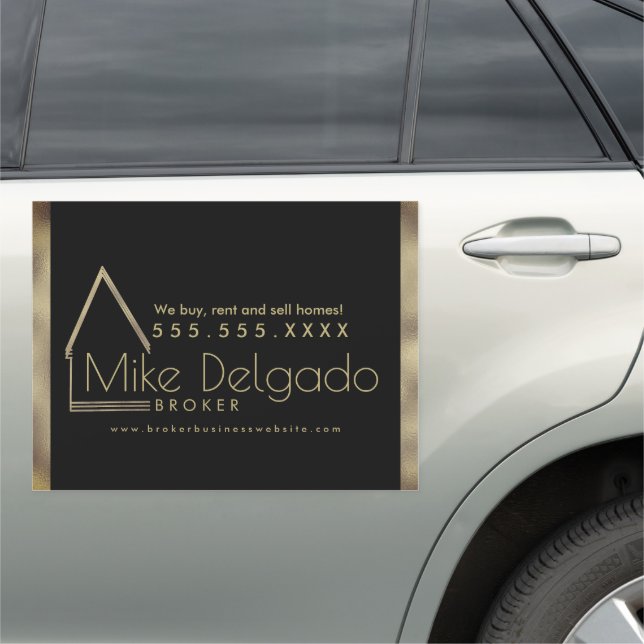  Property Manager Home Sales Broker  Gold  Busines Car Magnet (In Situ)