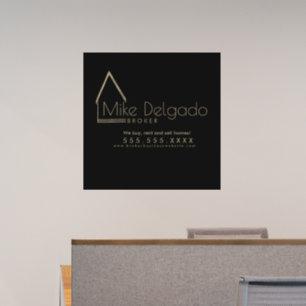 Property Manager Home Sales Broker Gold Wall Decal