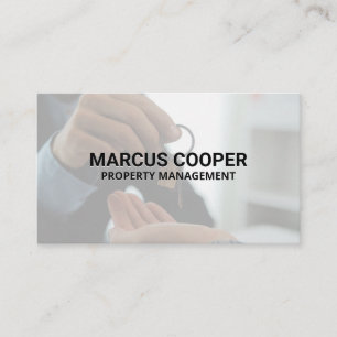 Property Manager Realtor Handing Keys Business Card