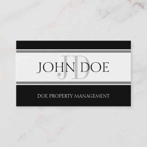 Property Manager Stripe W/W Business Cards