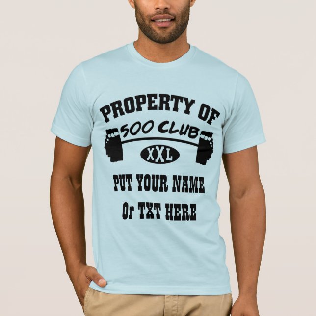 Property Of 500 Club XXL Mans Bella Canvas T T-Shirt (Front)
