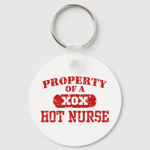Property of a Hot Nurse Keychain