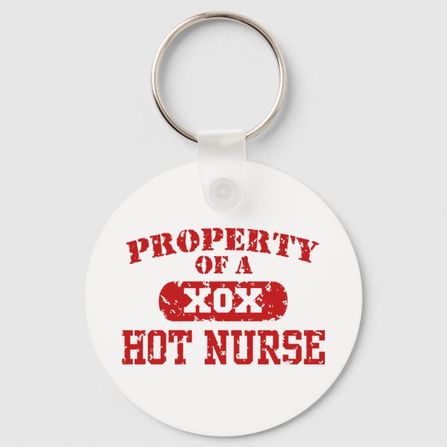 Property of a Hot Nurse Keychain (Front)