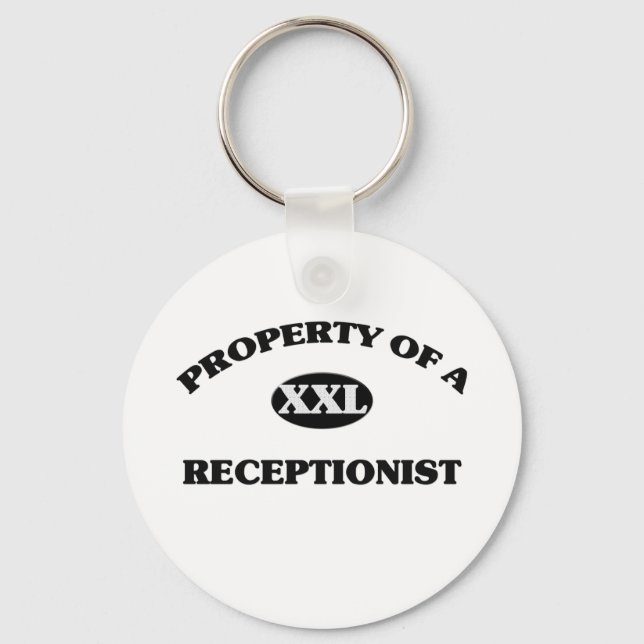 Property of a RECEPTIONIST Keychain (Front)