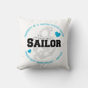Property of a Sailor Throw Pillow