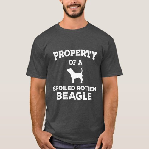Property of a spoiled rotten beagle dog T_Shirt