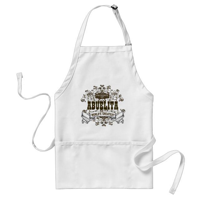 Property Of Abuelita (or any name) Adult Apron (Front)