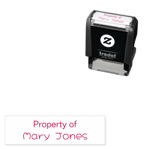 Property of Add Childs Name Text Template Self_inking Stamp