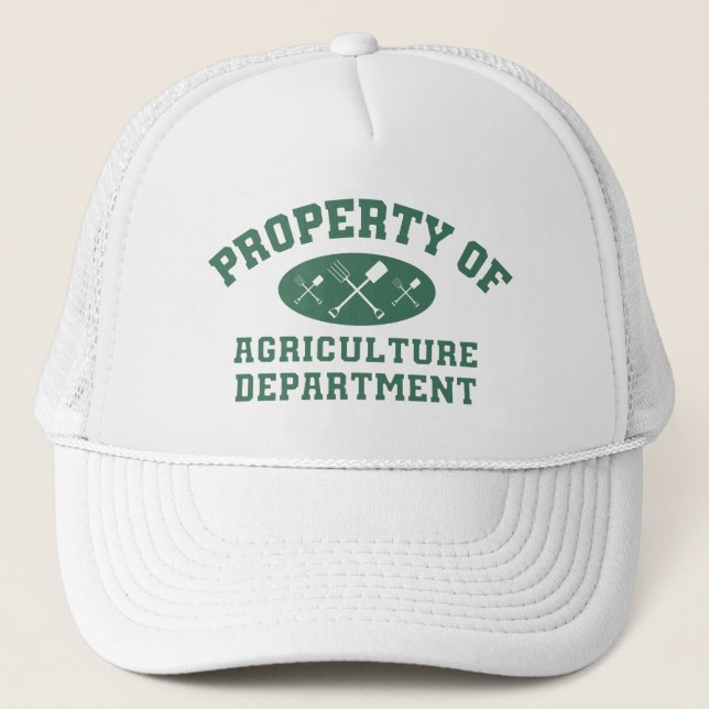 Property Of Agriculture Department Trucker Hat (Front)