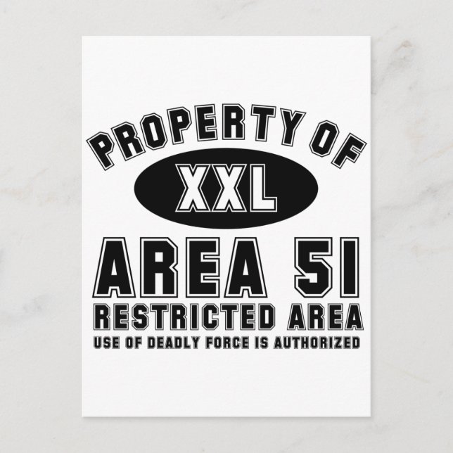 Property of Area 51 Postcard (Front)