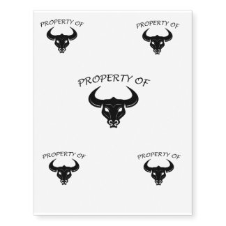 Property of Black Bull Temporary Tattoos