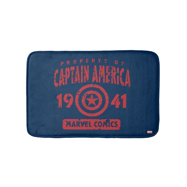 Property Of Captain America Bathroom Mat (Front)