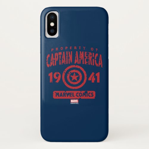 Property Of Captain America iPhone X Case