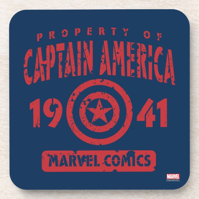 Property Of Captain America Drink Coaster (Front)