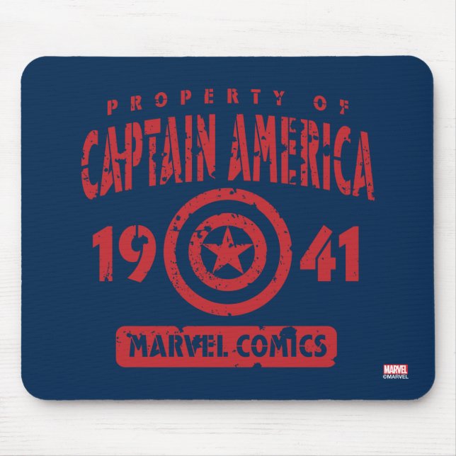 Property Of Captain America Mouse Pad (Front)