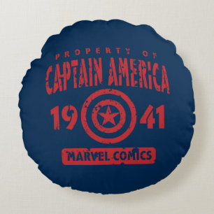 Property Of Captain America Round Pillow