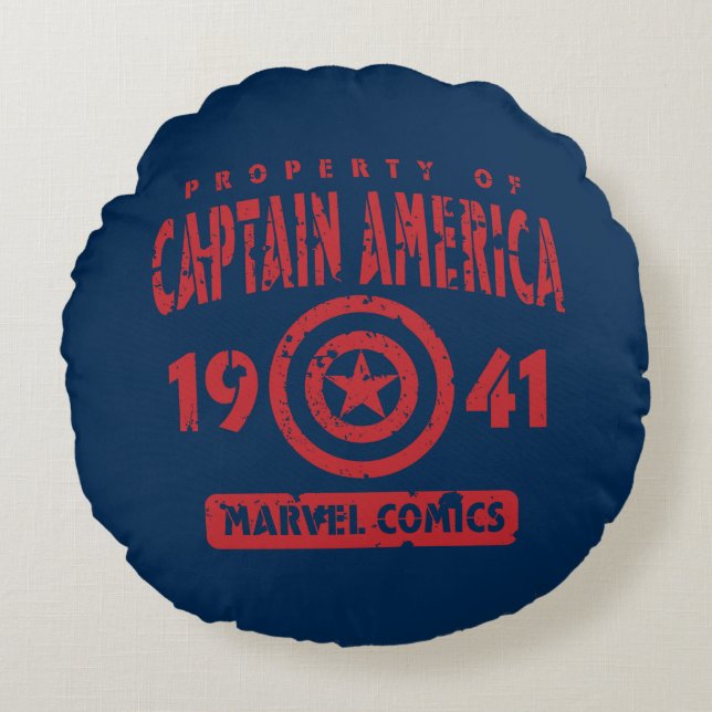 Property Of Captain America Round Pillow (Front)