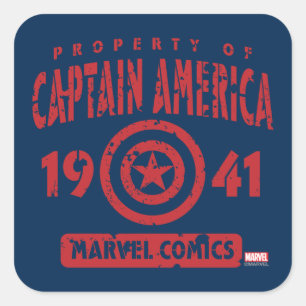 Property Of Captain America Square Sticker