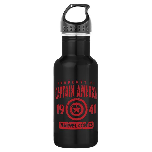 Property Of Captain America Water Bottle (Front)