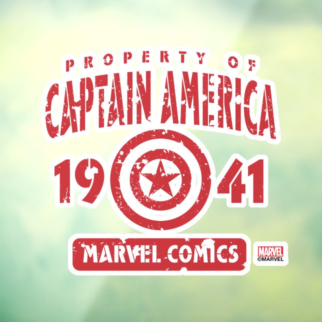 Property Of Captain America Window Cling (Sheet 3)