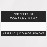 Property of Company | Black Corporate Asset ID