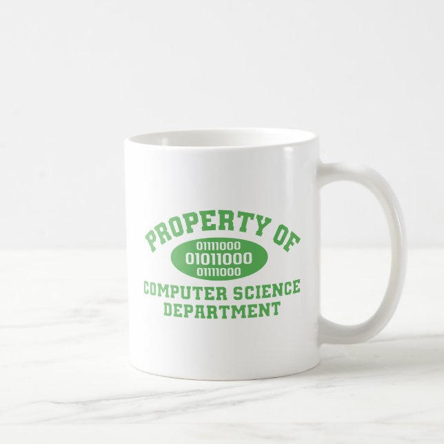 Property Of Computer Science Department (green) Coffee Mug (Right)