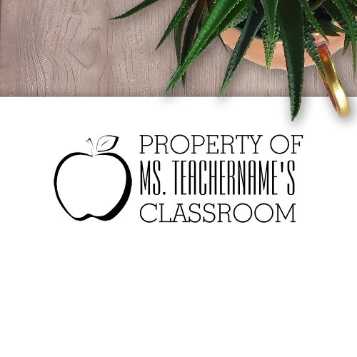 Property of Custom Teacher Name Classroom Self_inking Stamp