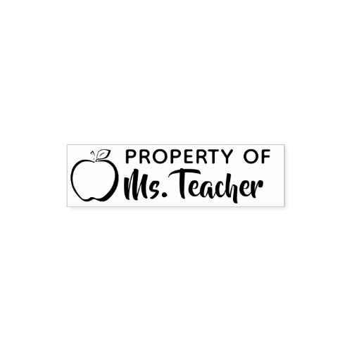 Property of Custom Teacher Name Classroom Self-inking Stamp