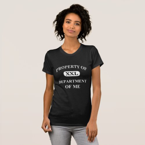 Property of Department of Me XXL Womens Black T_Shirt