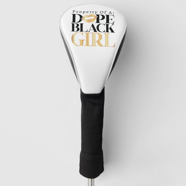 Property of Dope Black Girl Custom Golf Head Cover (Front)