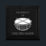 Property of Drummer Snare Drum Drumsticks Drumming Gift Box<br><div class="desc">Elegant Property of the Drummer keepsake box with beautiful snare drum and drumsticks - perfect for musicians and music lovers. What a great gift for your favorite drummer! Be sure to check out my store for more music merch and musician gift ideas, and visit www.drumjunkiegraphics.com for more drum awesomeness! Follow...</div>