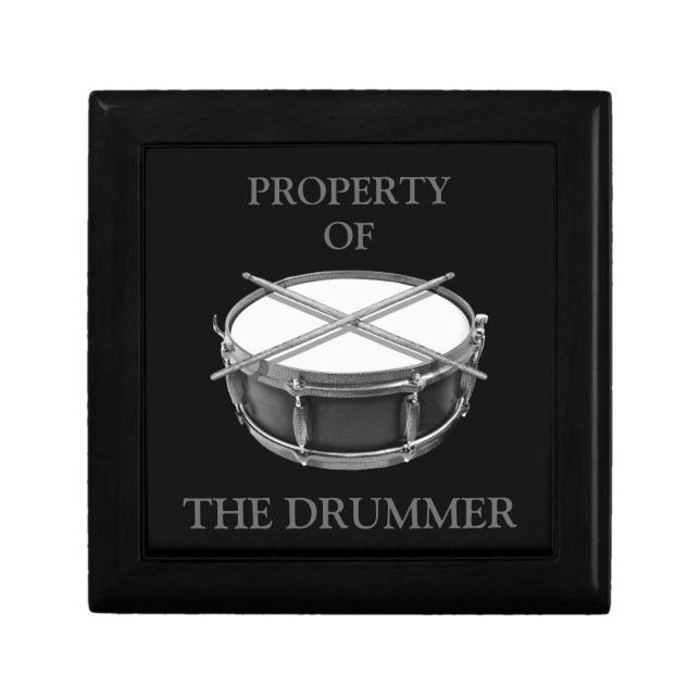 Property of Drummer Snare Drum Drumsticks Drumming Gift Box (Front)