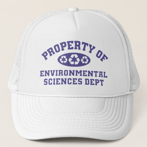 Property Of Environmental Science purple Trucker Hat