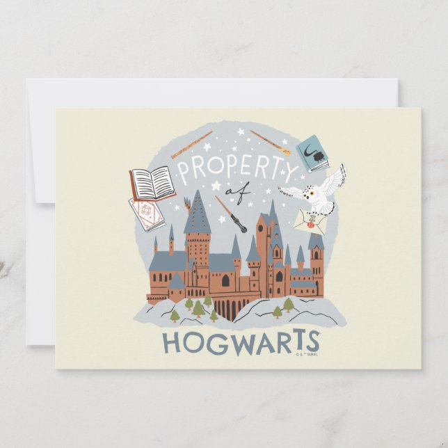 Property of Hogwarts Cartoon Graphic Card (Front)