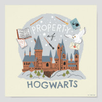 Property of Hogwarts Cartoon Graphic Poster